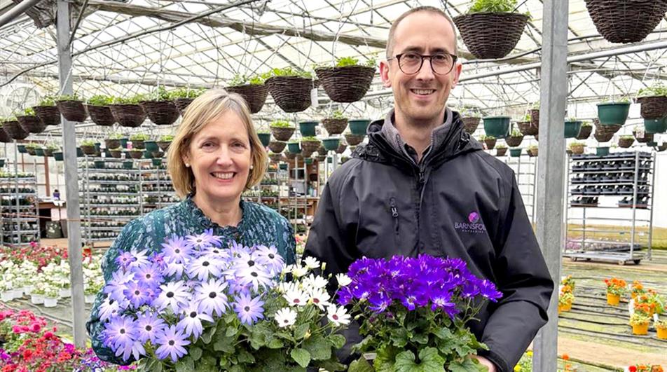 Sarah Squire and Barnsfold general manager Ollie Turner